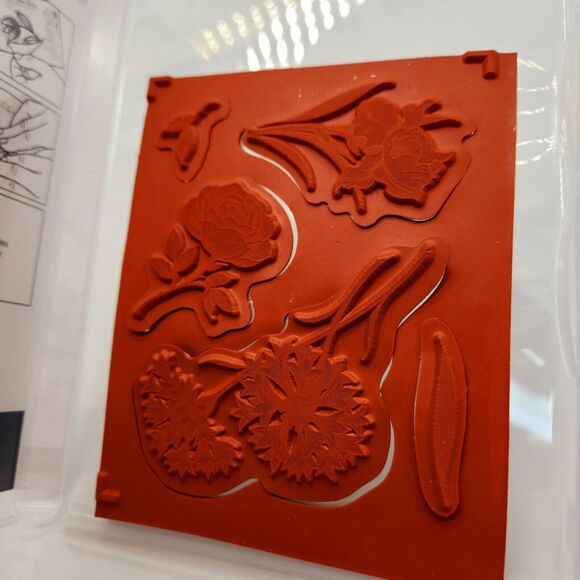 Stampin Up Wonderful World Cling Stamp Set Unmounted Flower Floral Botanical - Picture 3 of 4